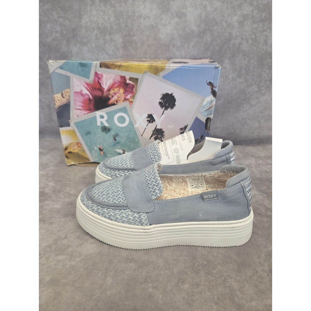 Roxy Sheilahh Women's Platform Slip-On Fabric Padded Footbed Sneakers Size 7.5